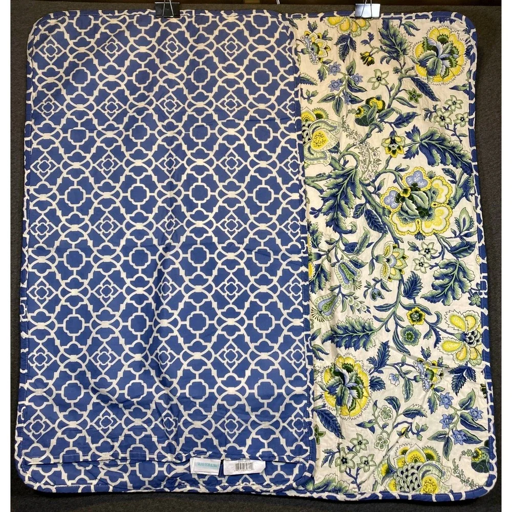 Waverly Imperial Dress Porcelain King Quilt Set 3pc Floral Paisley Blue Green